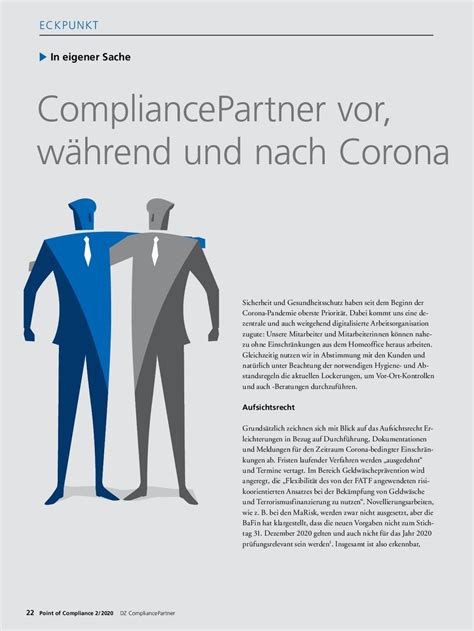 Poc In Eigener Sache Compliancepartner Vor W Hrend Und Nach