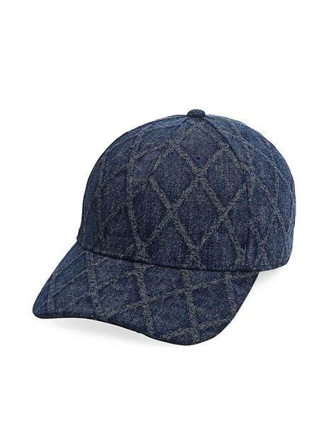 Rag And Bone Harlow Diamond Baseball Cap Denim Editorialist