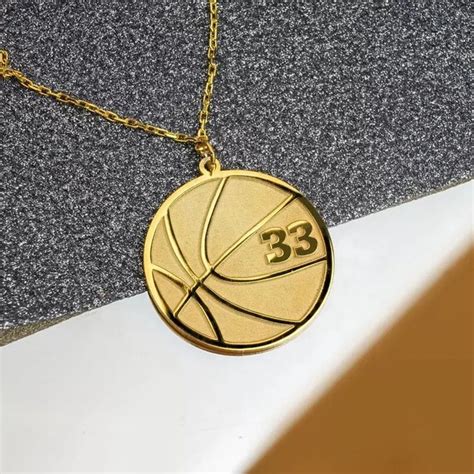 Basketball Necklace In Silver Basketball Number Necklace Basketball