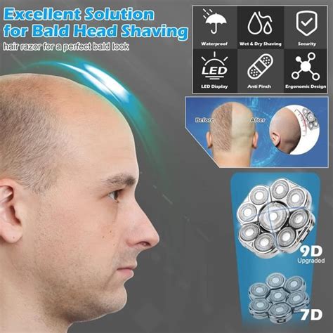 Rasoir Electrique Homme Pour Tête Chauve Et Visage 6 En 1Rasoir