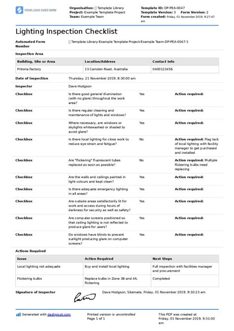 Brake And Light Inspection Checklist California Shelly Lighting