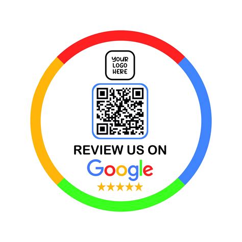 Review Us On Google Sticker With QR Code For Your Shop Or Restaurant