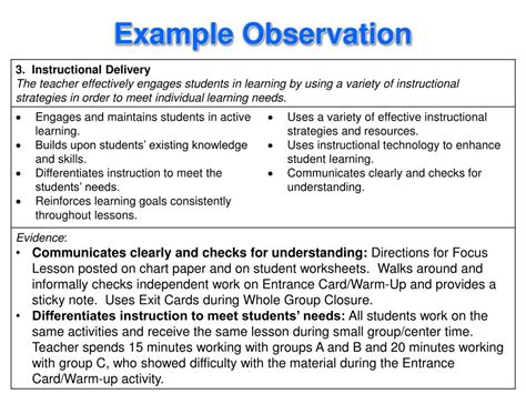 Observation Examples Mumusalon