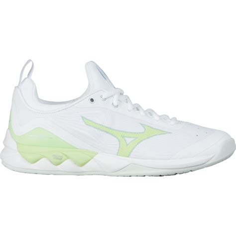 Mizuno Wave Luminous W Inomhusskor White Glacial Ridge Patina Green