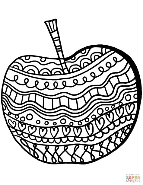 Apple Coloring Sheet Free Printable