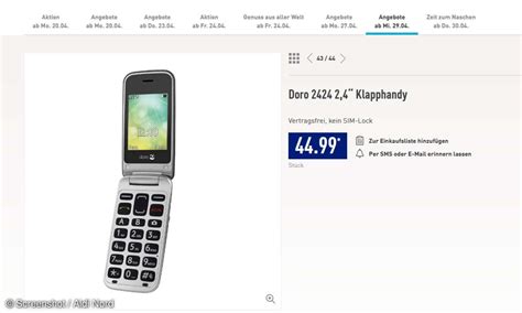 Aldi Senioren Smartphone Und Klapphandy Doro Im Angebot Connect