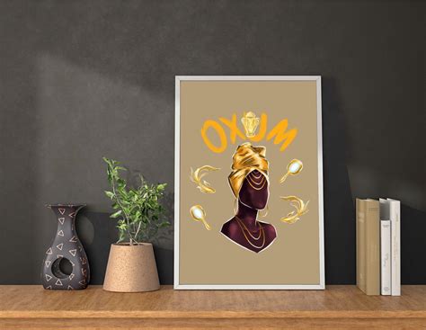 Quadro Decorativo Mãe Água Oxum Orixá Umbanda Candomble Oxal