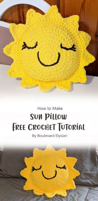 Sunflower Pillow Free Crochet Pattern And Tutorial Ideas