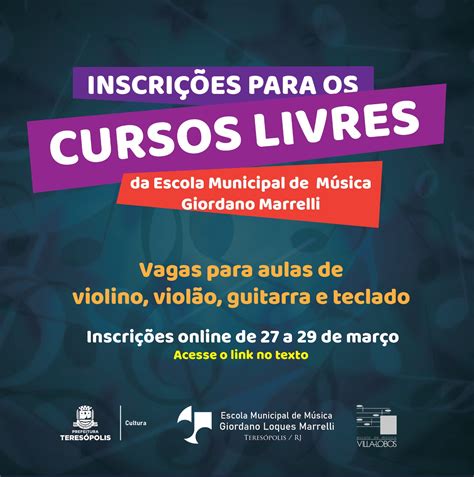 Escola Municipal de Música de Teresópolis abre inscrição on line para