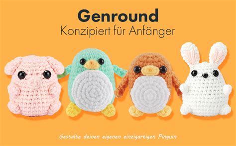 Genround Häkelpaket für Anfänger Häkelset mit Schritt für Schritt