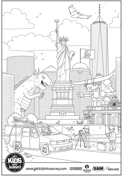 New York 1 Colouring Sheet Elaine Ball Ltd