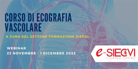 Webinar Di Approfondimento ECOGRAFIA VASCOLARE 23 Novembre E 1