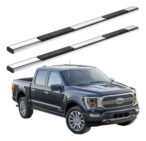 Estribos Platinum 100 Ford F150 Lobo 2015 2019 Doble Cabina Cromado