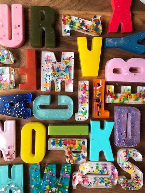 Remix Mix Match Alphabet Letters ABCs Resin Alphabet Etsy