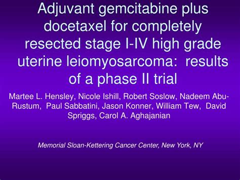 Ppt Adjuvant Gemcitabine Plus Docetaxel For Completely Resected Stage