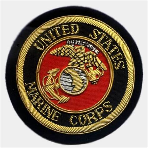 United State Marine Corps Hand Embroidered Blazer Badge Militox