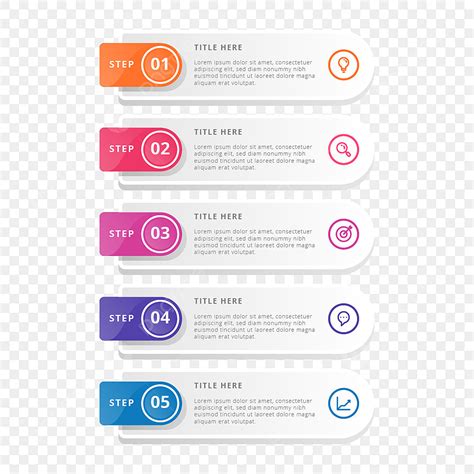 Five Steps Vector Hd Images Professional Five Steps Infographics