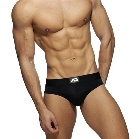 Addicted Jednokolorowe Jockstrapy Slipy ADF92 C 10 Czarne Masculo