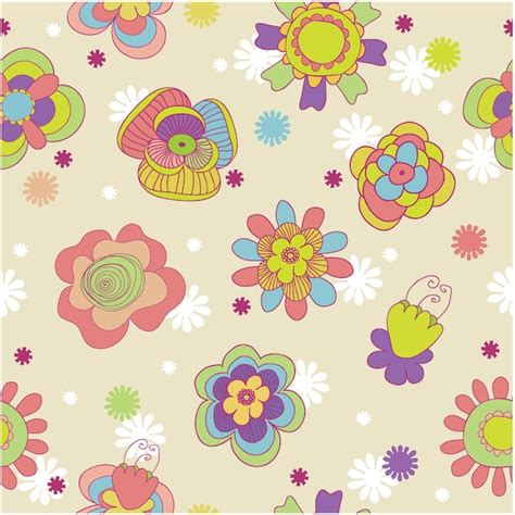 Premium Vector Colorful Flowers Seamless Pattern Vector Design