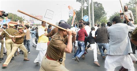 Unnao Locals Congress Members Protest Against Ministers Visit To