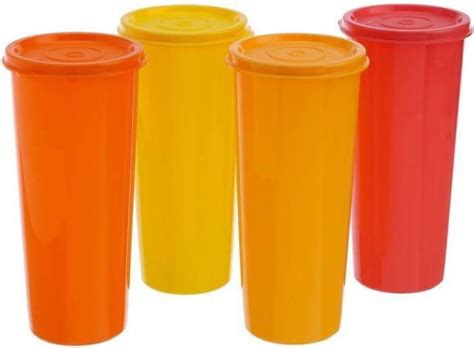 Tupperware Tumbler 450 Ml Water Bottles Set Of 4 Multicolors At Rs