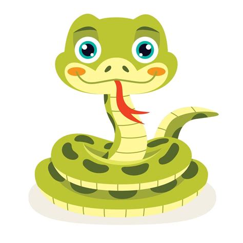 Cartoon Illustration Of A Snake Vector Art At Vecteezy