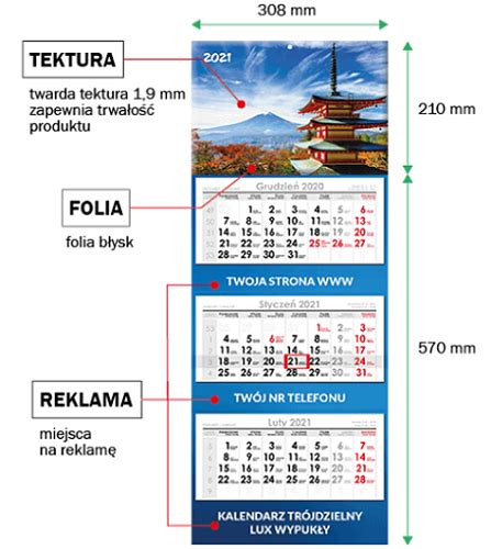 Reklamowe Kalendarze Tr Jdzielne Vbs Product