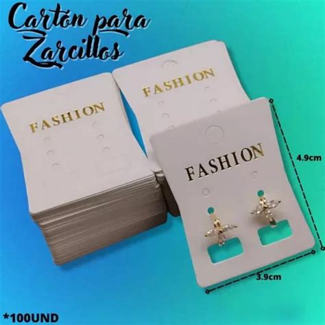 Cartones Para Zarcillos Pulseras Cadenas MercadoLibre