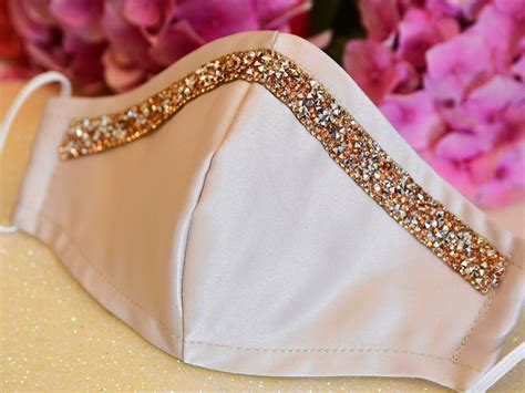 Glamorous Nude Face Mask Cover Fashion Taffeta Reusable Etsy