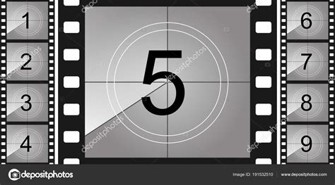 Creative Vector Illustration Of Countdown Frame Art Design Old Film