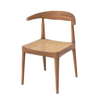 Lot De Chaises En Teck Et Cannage Bois Fonc Bunga Maisons Du Monde