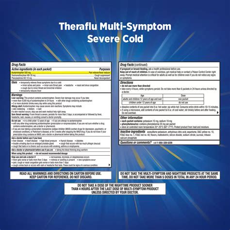 Theraflu Multi Symptom Severe Cold And Nighttime Severe Cold And Cough