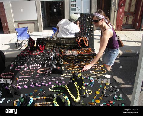 Jewelry Sold at Flea Market Stock Photo - Alamy