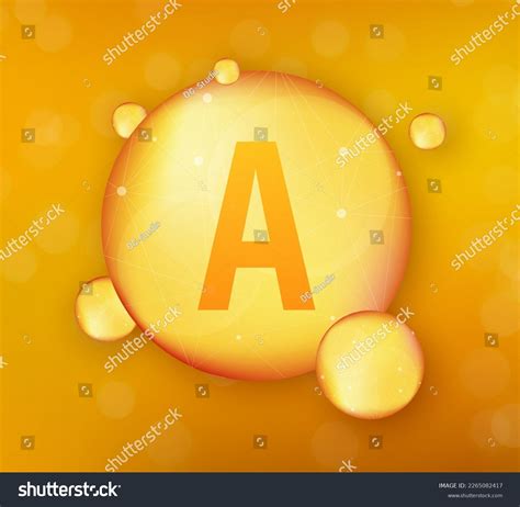 Vitamin Gold Shining Icon Ascorbic Acid Stock Vector Royalty Free