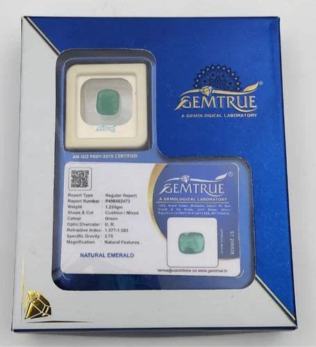 Green Square Natural Emerald Gemstone At Rs 22000piece In Varanasi