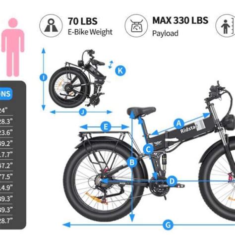 Ridstar H Pro Foldble Electric Bike W Motor For Adults Ridstar