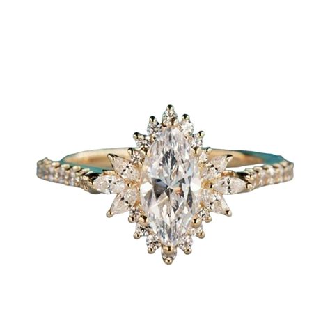 Ssjewel 1 50 Ct Marquise Cut Diamond Cluster Halo Beautiful Engagement