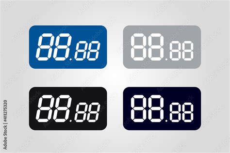 Price Template For All Numbers Digital Tag Shape For Writing Or