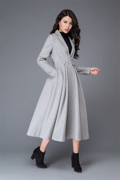 Long Wool Princess Coat Swing Wool Coat Fit Andflare Coat Womens Winter Wool Coat Winter