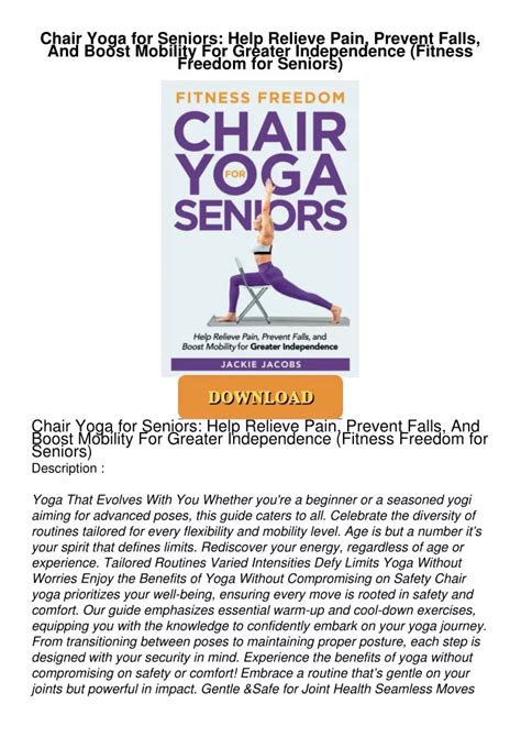 Ppt Read⚡ Pdf Chair Yoga For Seniors Help Relieve Pain Prevent