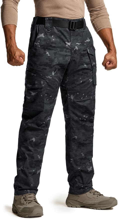 Cqr Men S Flex Ripstop Tactical Pants Water Resistant Stretch Cargo