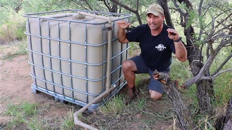 Rainwater Harvesting With Ibc Tote And Tarp Wildlife Waterer Youtube