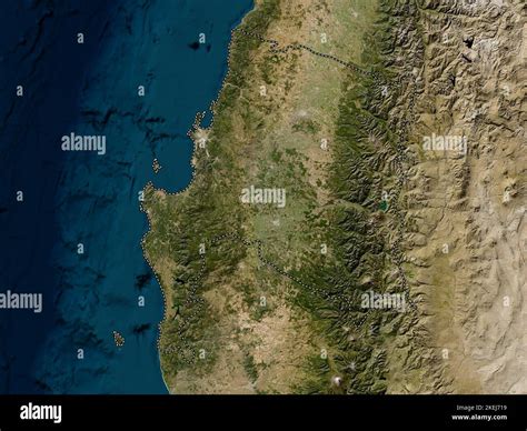 Bio Bio Region Of Chile Low Resolution Satellite Map Stock Photo Alamy