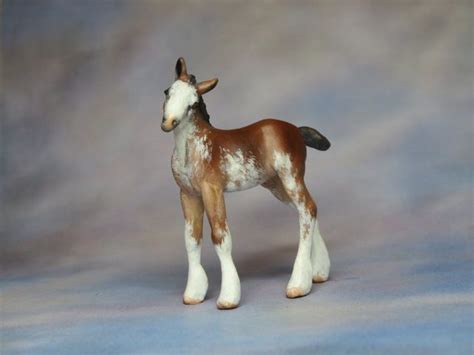 Cm Chips To Clydesdale Filly Foal X Linda R Elkjer Toy Horse Horse