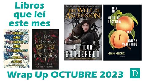 Libros que leí en Octubre 2023 Wrap Up Octubre YouTube