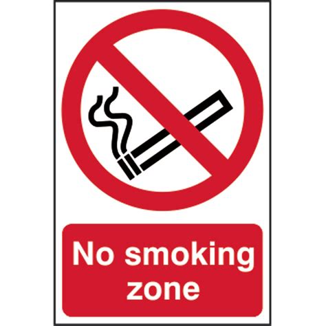 No Smoking Zone Pvc 200 X 300mm First Safety