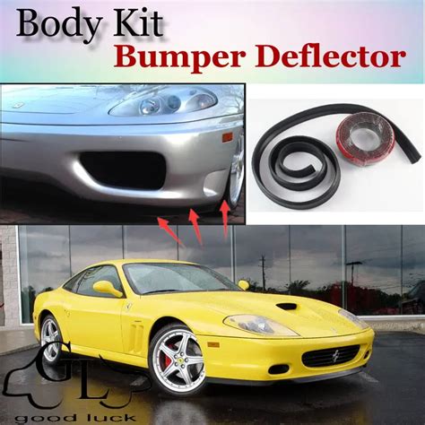 Bumper Lip Deflector Lips For Ferrari 575m Maranello Front Spoiler Skirt Scratch Proof Adhesive