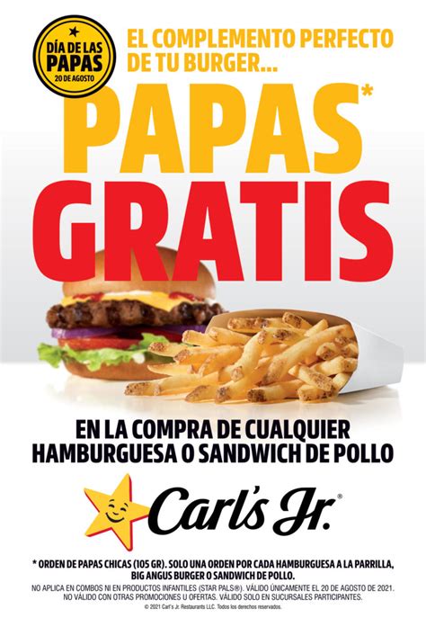 Carls Jr Por Segunda Ocasión Regalará Papas Fritas Style By Shockvisual