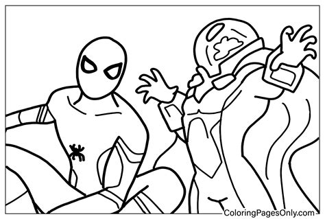 Coloring Page Spider Man Far From Home Free Printable Coloring Pages