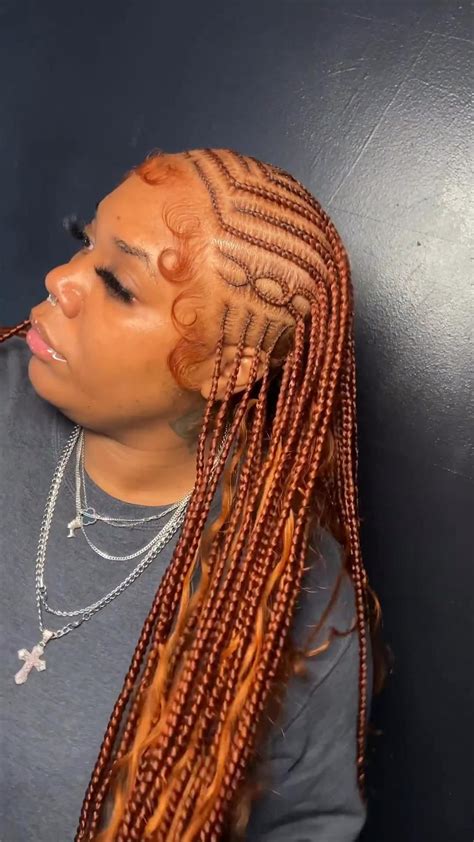 Ginger Fulani Braids On Black Women Fulani Braids Box Braids